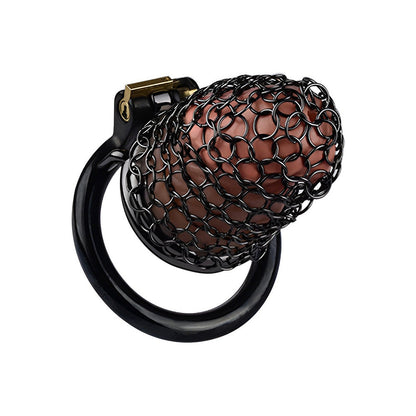Black Soft Metal Mesh Chastity Cage - 55mm/2.17"