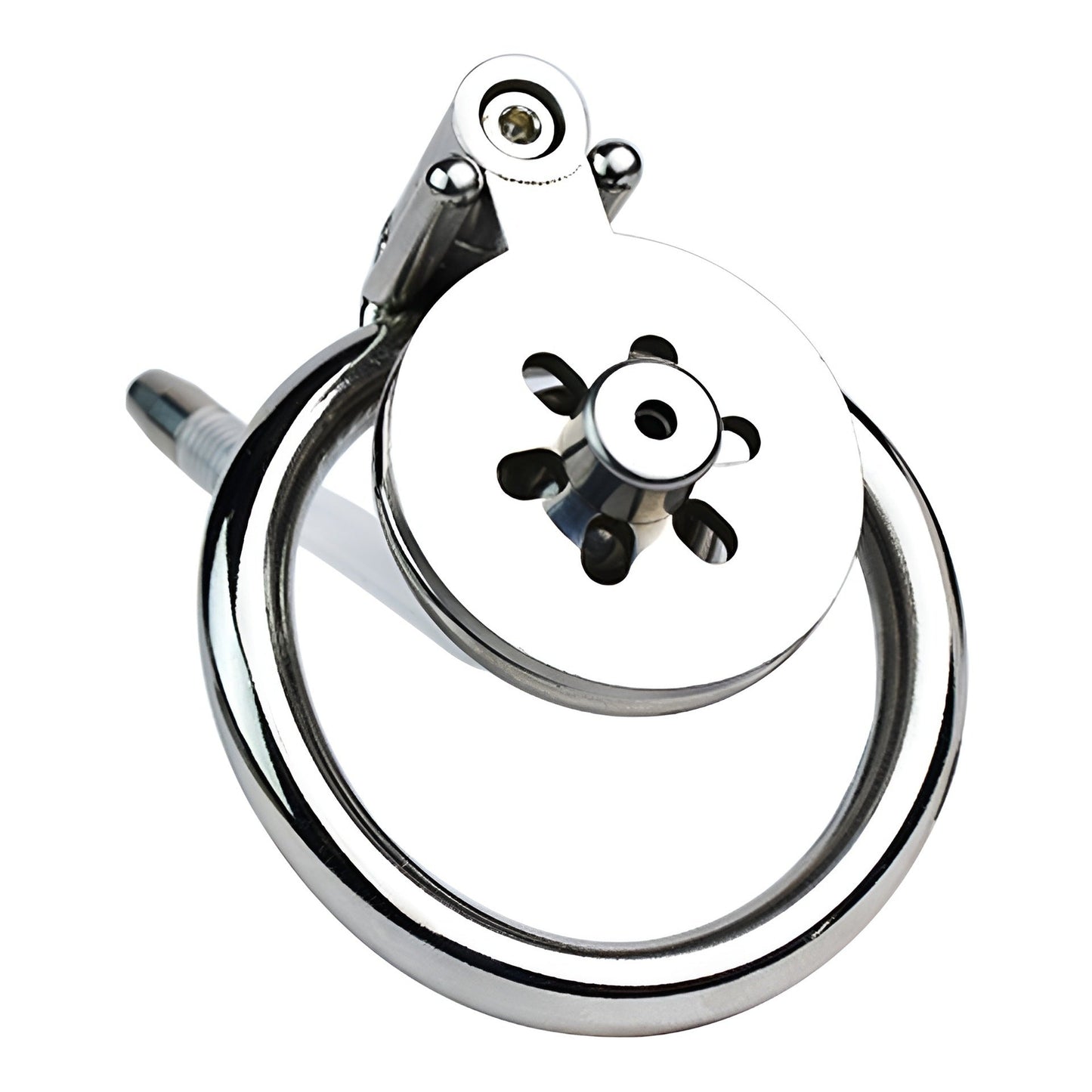 Inverted Chastity Cage with Silicone Urethral Catheter