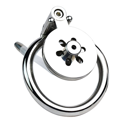 Inverted Chastity Cage with Silicone Urethral Catheter