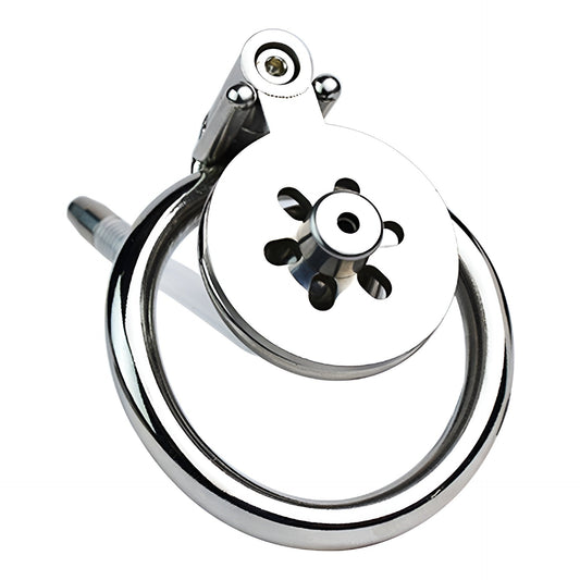 Inverted Chastity Cage with Silicone Urethral