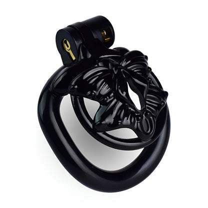 Black Butterfly Clit Chastity Cage with 4 Penis Rings