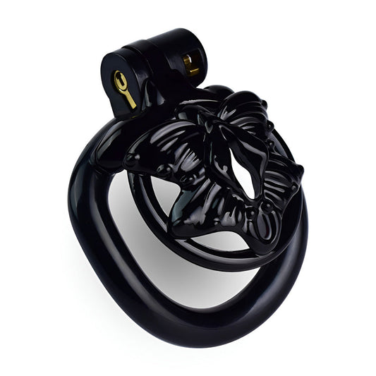 Black Butterfly Clit Chastity Cage with 4 Penis Rings