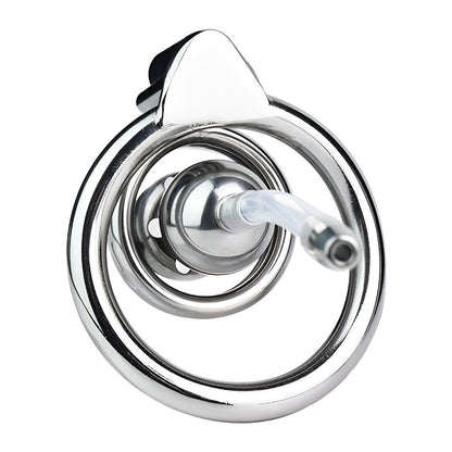 Inverted Chastity Cage with Silicone Urethral Catheter