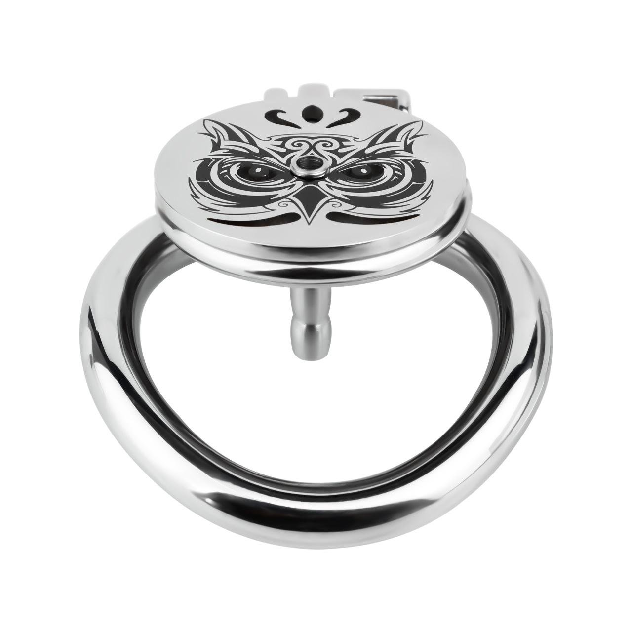 Owl Flat Chastity Cage With Catheter Tube