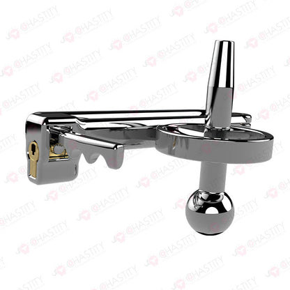 Adjustable PA Chastity With Urethral Plug