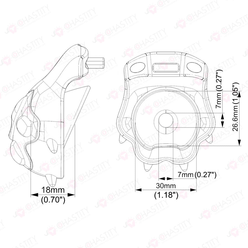 Pet Paw Discreet Chastity Cage