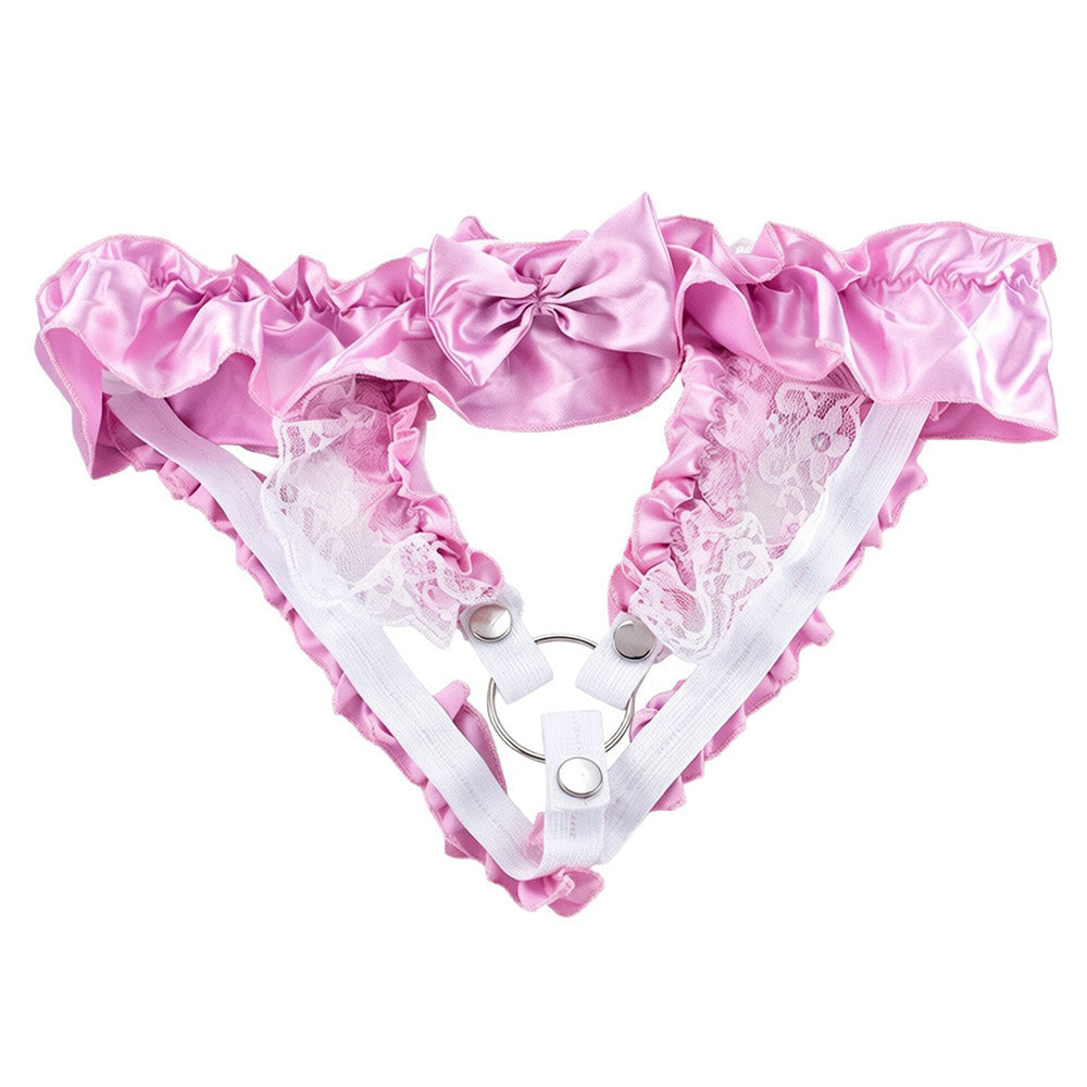 Pink Sissy Panties For Chastity Cage
