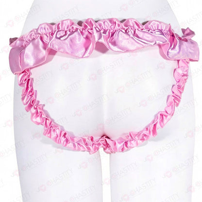 Pink Sissy Panties For Chastity Cage