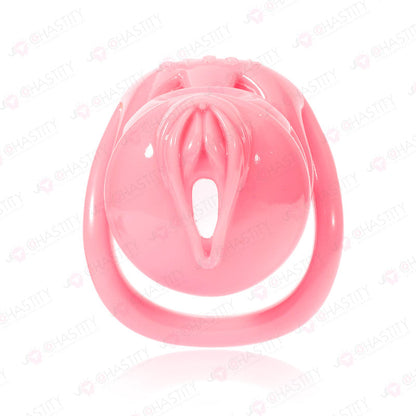 Pink Vulva Chastity Cage (Small Concealed Lock)
