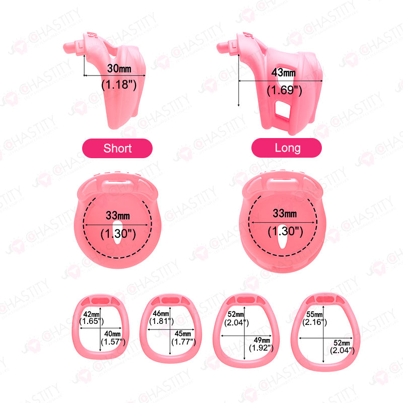 Pink Vulva Chastity Cage (Small Concealed Lock)
