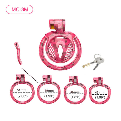 Pink Camouflage Chastity Cage