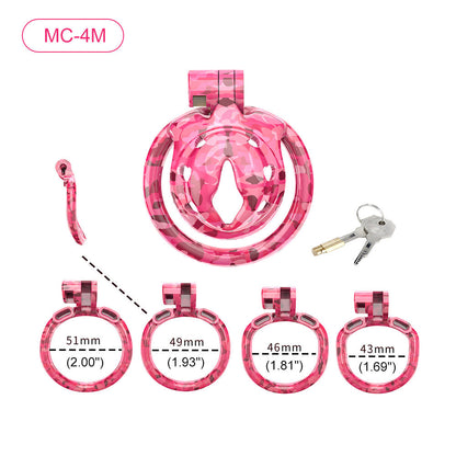 Pink Camouflage Chastity Cage
