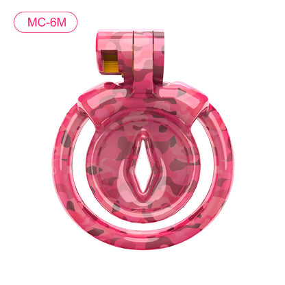 Pink Camouflage Chastity Cage