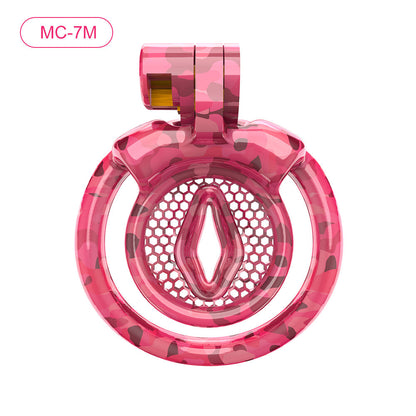 Pink Camouflage Chastity Cage