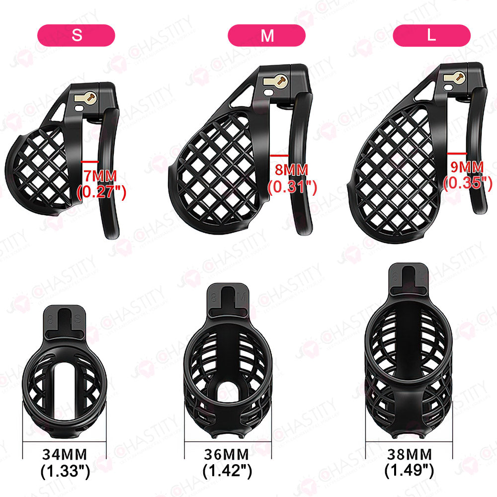 Plastic Spiderweb Cage For Chastity Twinks