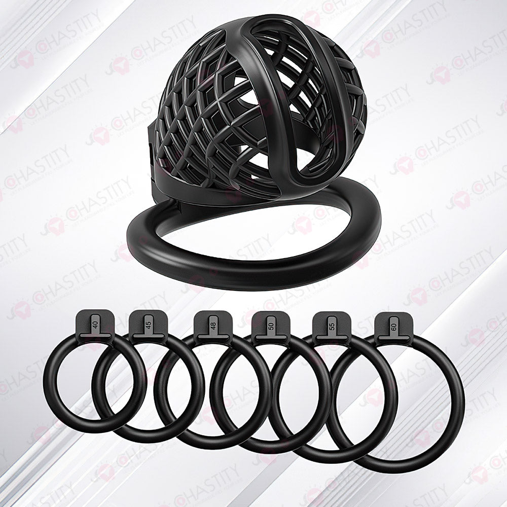 Plastic Spiderweb Cage For Chastity Twinks