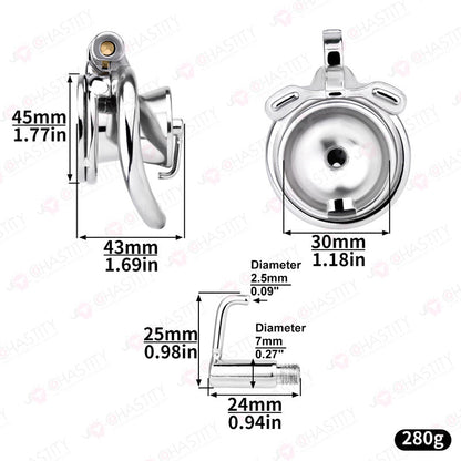 Inverted Prince Albert Piercing Chastity Lock
