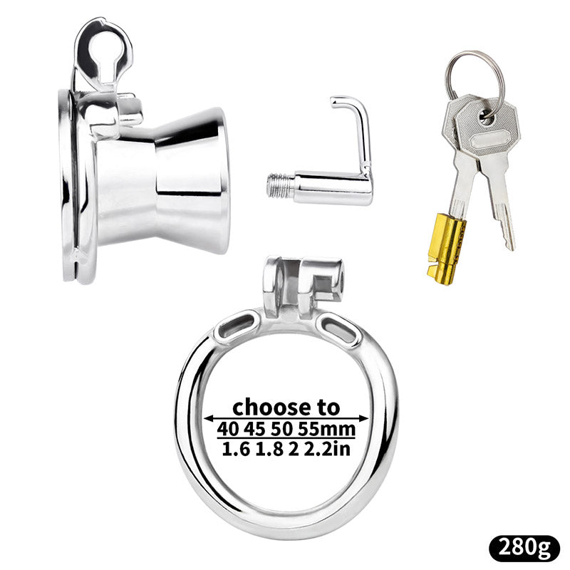 Inverted Prince Albert Piercing Chastity Lock