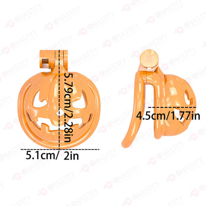 Pumpkin Halloween Chastity Cage