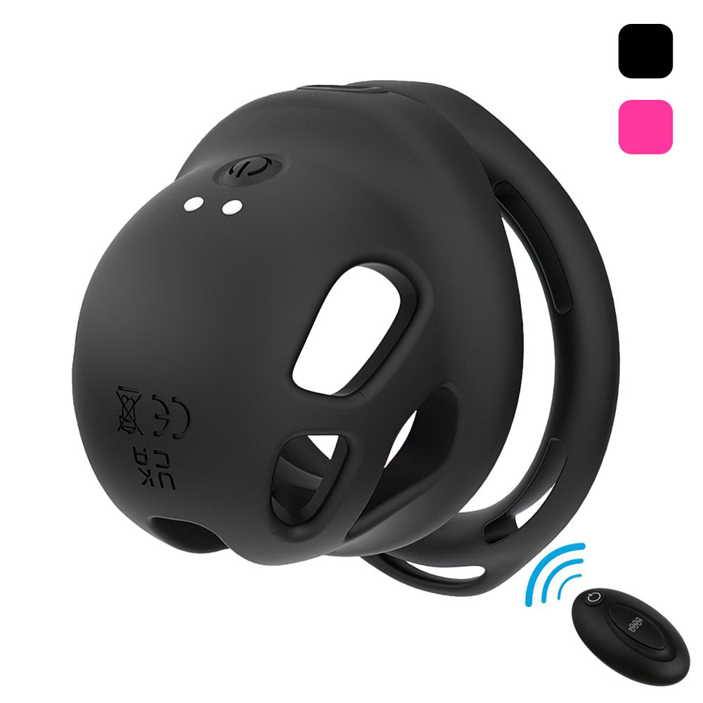 Remote-Controlled Vibrating Penis Cage