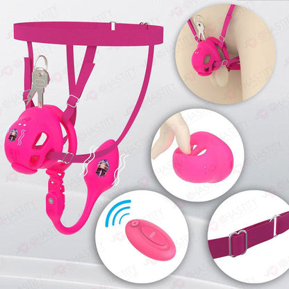 Remote-Controlled Vibrating Penis Cage