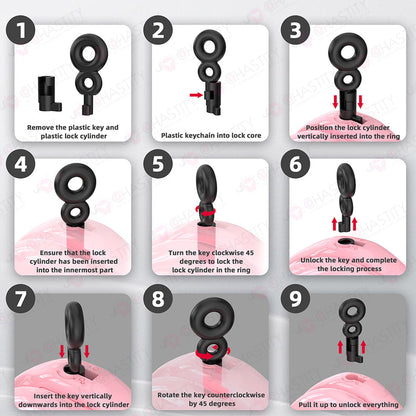 Removable Head Free-assembly Chastity Cage