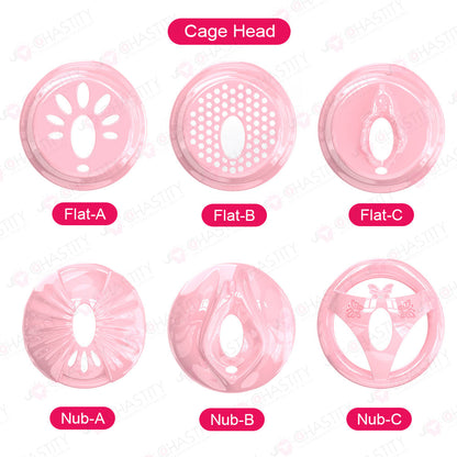 Removable Head Free-assembly Chastity Cage