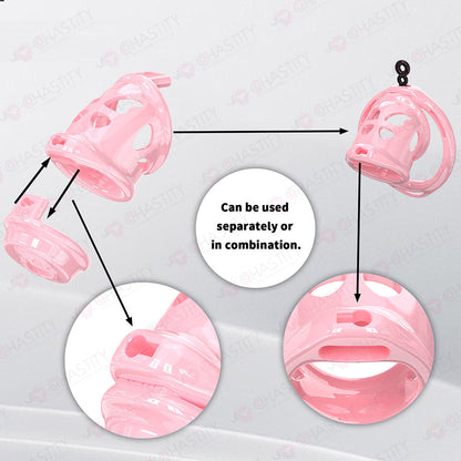 Removable Head Free-assembly Chastity Cage