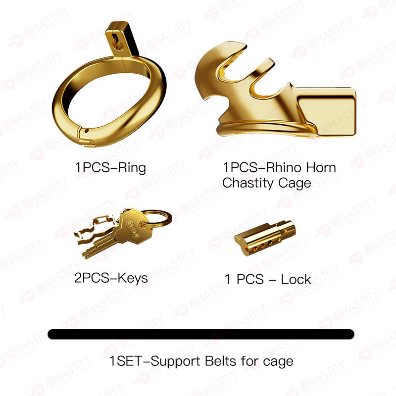 LOCKINK Rhino Horn Chastity Cage Tease