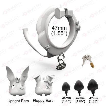 Rogue Rabbit Chastity Cage With Tail Anal Plug