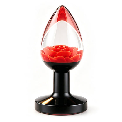 Transparent Rose Butt Plug