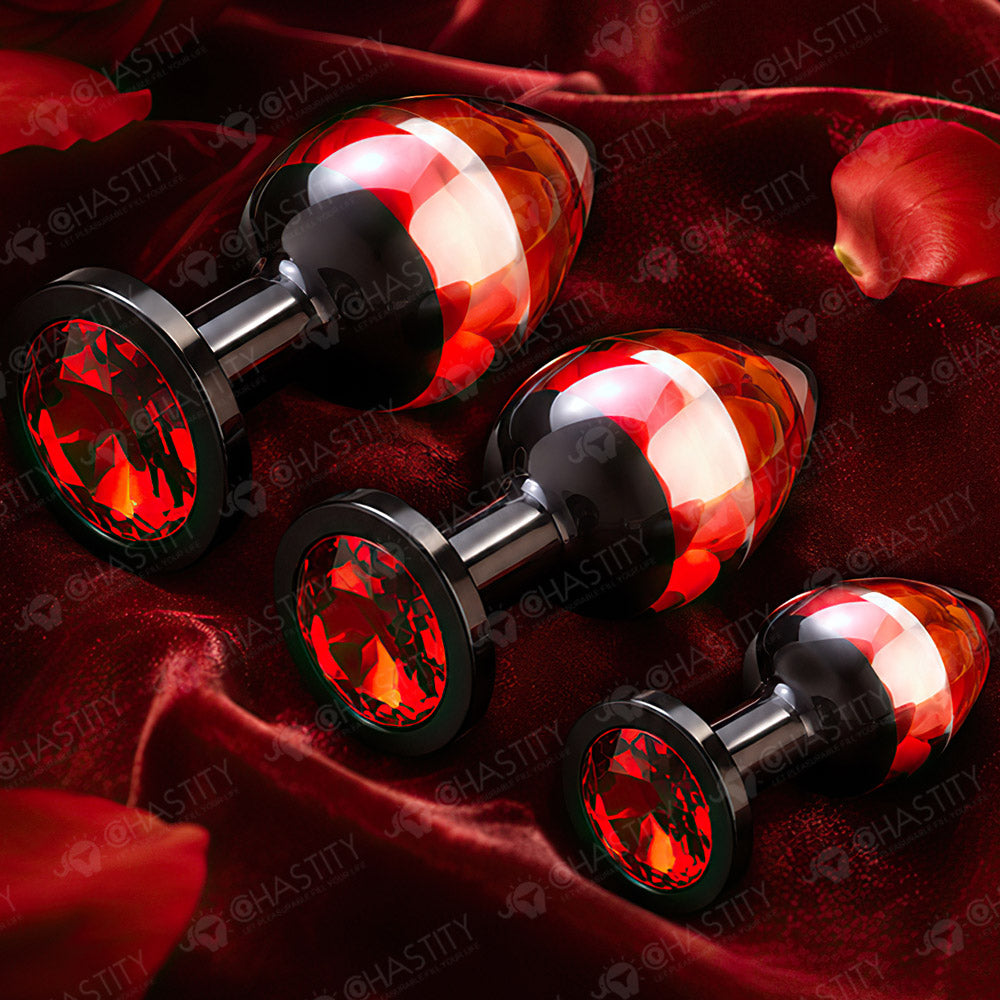 Transparent Rose Butt Plug