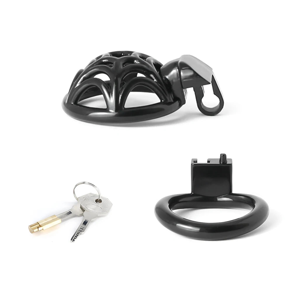 Small Lightweight Spidernet Chastity Cage