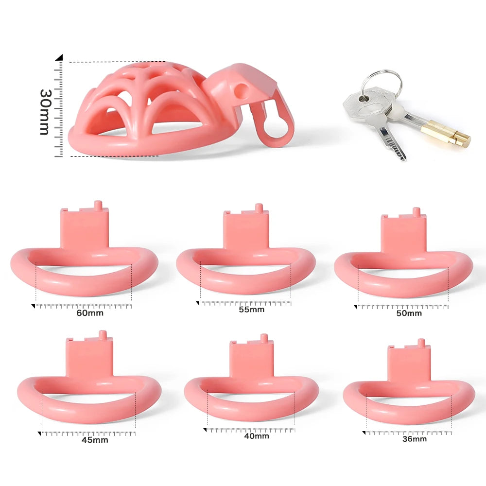 Small Lightweight Spidernet Chastity Cage