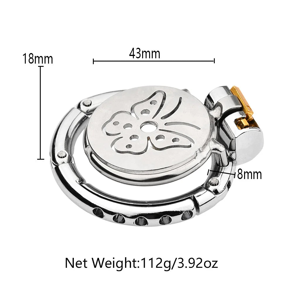 Adjustable Clasp Chastity Cage Metal Male Cock Cage Penis Ring BDSM Penis Bondage Erotic Adult Sex Toys for Men Breathable Lock