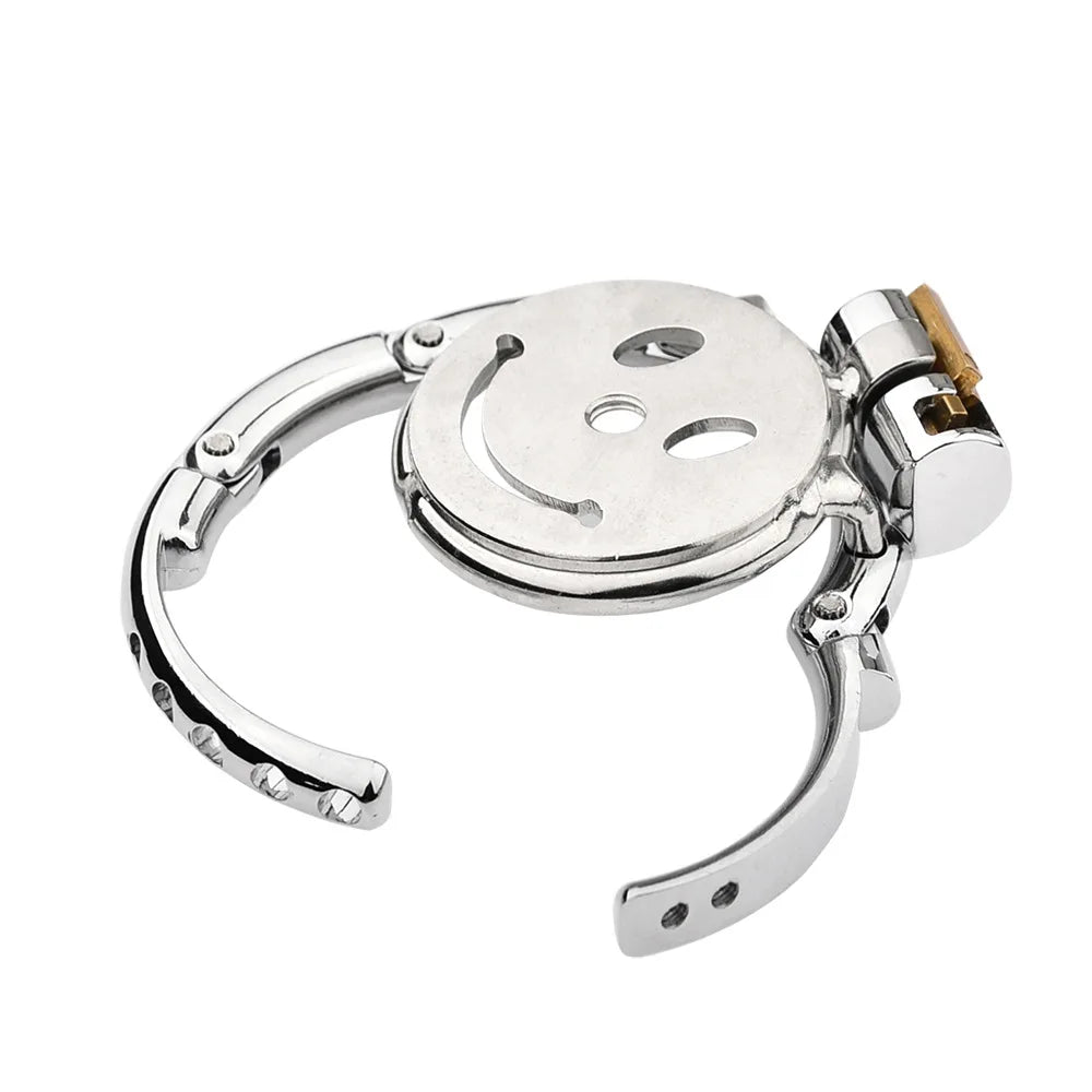 Adjustable Clasp Chastity Cage Metal Male Cock Cage Penis Ring BDSM Penis Bondage Erotic Adult Sex Toys for Men Breathable Lock