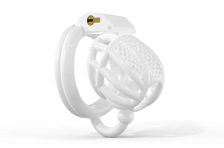 Resin Chastity Cage with 4 Penis Rings