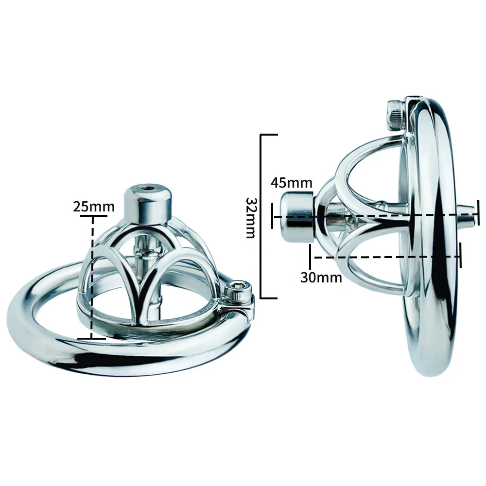 Small Chastity Cage with Removable Catheter