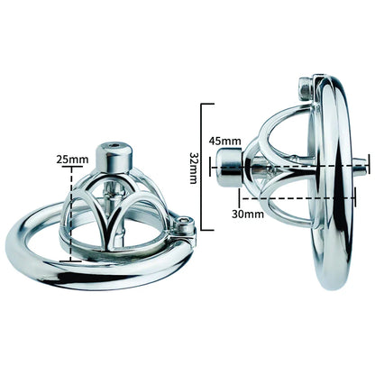 Small Chastity Cage with Removable Catheter