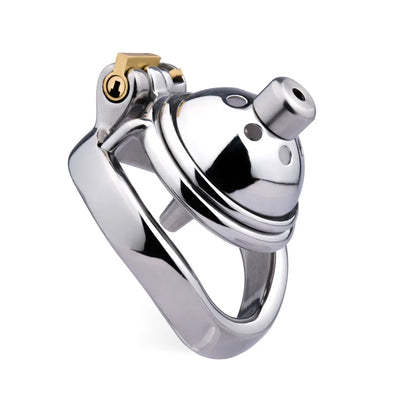 Small Compact Chastity Cage with Detachable Metal Catheter