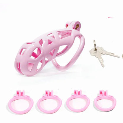 3D Printed Pink Chastity Cage For Sissy
