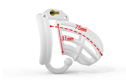 Resin Chastity Cage with 4 Penis Rings