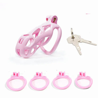 3D Printed Pink Chastity Cage For Sissy