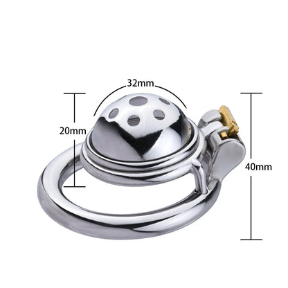 Small Compact Chastity Cage with Detachable Metal Catheter