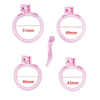 3D Printed Pink Chastity Cage For Sissy