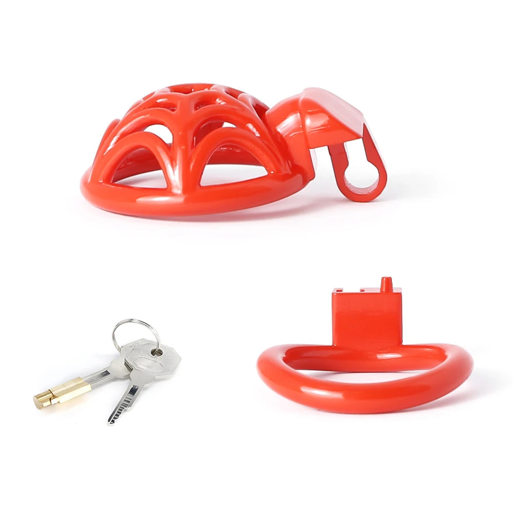 Small Lightweight Spidernet Chastity Cage