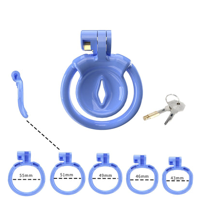 Ultra Small Negative Chastity Cage with 5 Size Rings