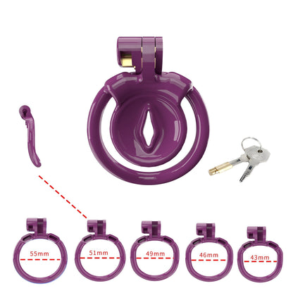Ultra Small Negative Chastity Cage with 5 Size Rings