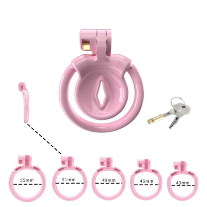 Ultra Small Negative Chastity Cage with 5 Size Rings