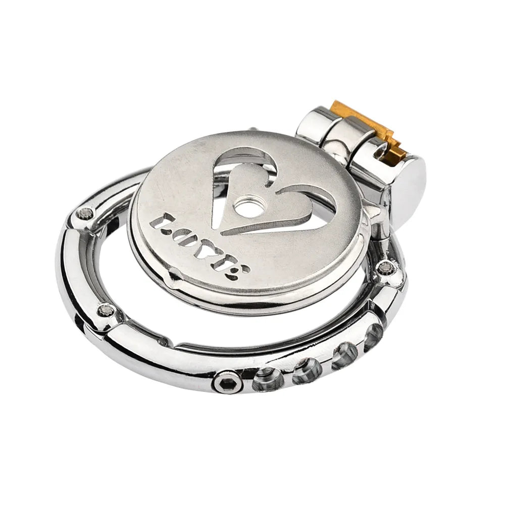 Adjustable Clasp Chastity Cage Metal Male Cock Cage Penis Ring BDSM Penis Bondage Erotic Adult Sex Toys for Men Breathable Lock
